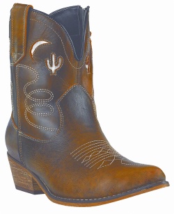 Dingo DI694 for $109.99 Ladies Adobe Rose Collection Fashion Boot with Tan Krackle Leather Foot and a Medium Round Toe